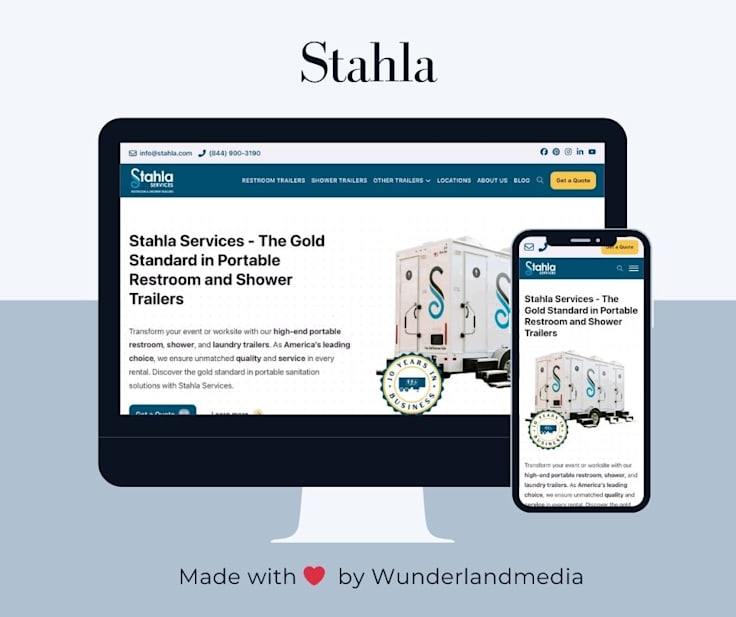 Stahla Services Website Development