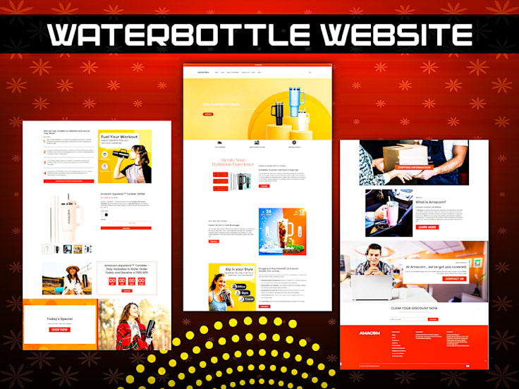 Water Bottle Website Design