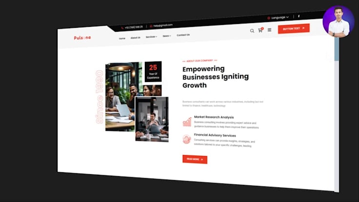 Financial consulting, advisory website