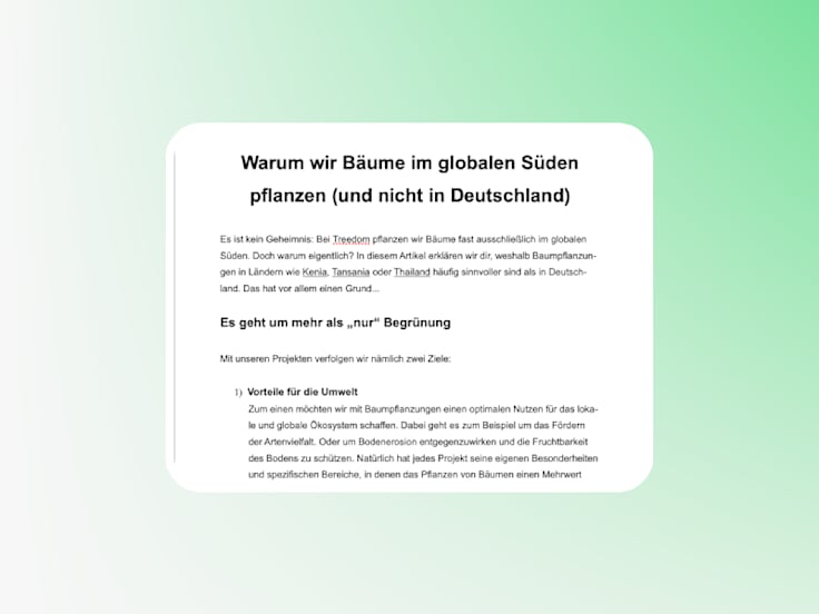 Treedom –  490.000+ Klicks im Jahr